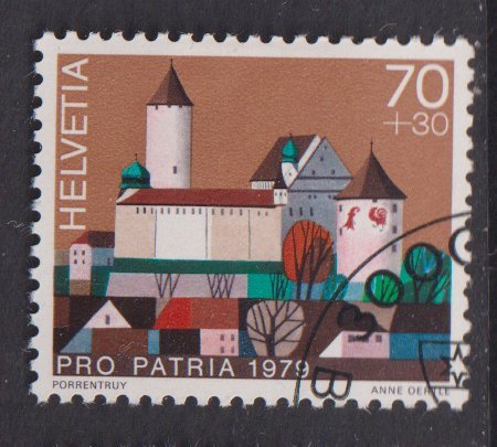 Switzerland #B465 cancelled 1979 pro patria castles 70c