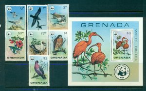 Grenada - Sc# 849-56. 1978 Birds. Set & Sheet. MNH. $27.90.