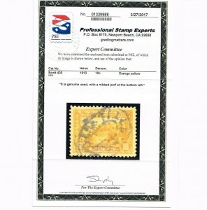 AFFORDABLE GENUINE SCOTT #400 VF USED PSE CERT 1913 YELLOW ORANGE