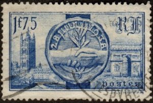 France 352 - Used - 1.75fr Parliament / Landscape / Handshake (1938) (cv $0.75)