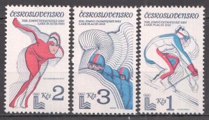 M1313 Czechoslovakia Olympic Games Lake Placid 1980 Sport 1Set Mnh