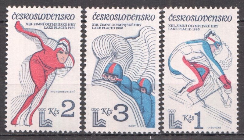 M1313 Czechoslovakia Olympic Games Lake Placid 1980 Sport 1Set Mnh