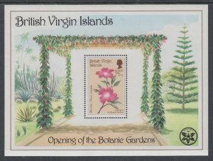 British Virgin Islands 589 Flowers Souvenir Sheet MNH VF