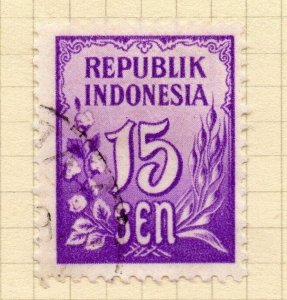 Indonesia 1951-55 Early Issue Fine Used 15sen. NW-14715