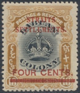 Straits Settlements   Labuan opt   SC# 139  MH  see details & scans