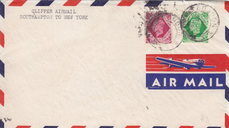 1939, Clipper Airmail, Southampton to New York (S16083)