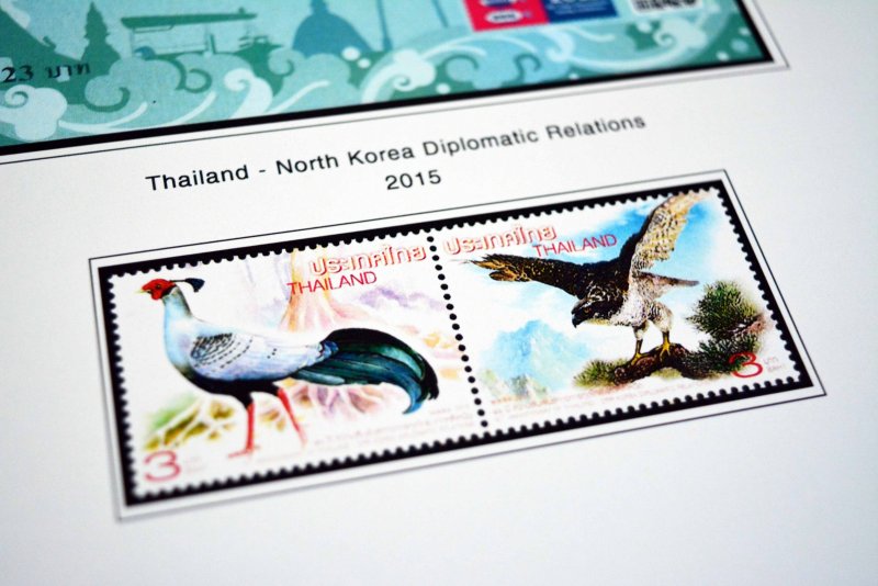 COLOR PRINTED THAILAND 2011-2015  STAMP ALBUM PAGES (97 illustrated pages)