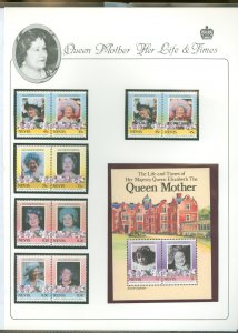 Nevis #427-431 Mint (NH) Souvenir Sheet (Flowers) (Queen) (Royalty)