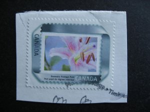 Canada personalized postage lily postally used