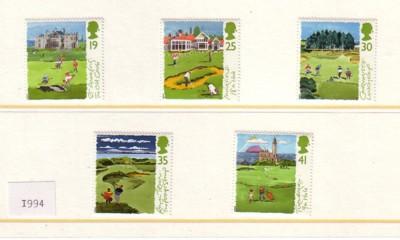 Great Britain Scott  1567-71 1994 Golf Courses stamp set mint NH