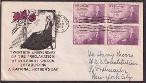 1934 Mothers of America Sc 737-37 FDC with A. C. Roessler cachet (CW