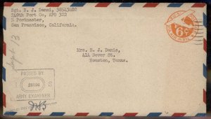USA WWII APO Airmail Military Mail Cover 93791