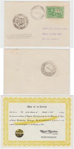 BRAZIL 1935 GRAF ZEPPELIN LZ127 Sieger 291D CARD PERNAMBUCO-RIO KOERBER CERT €80 