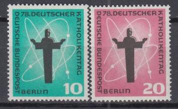 Berlin - 1958 Catholic Meeting Mi# 179/180 - MNH (6552)