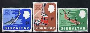 GIBRALTAR - 1967 - Int. Tourist Year - Perf 3v Set - Mint Never Hinged