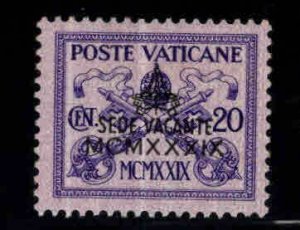 Vatican Scott 62 MH*  from the 1939 Interregnum Issue, typical centering