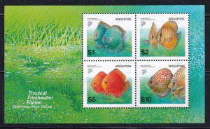 Singapore 2002 Sc 2022a Fish Definitives High Values MNH