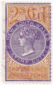 (I.B) Australia - NSW Revenue : Stamp Duty 2/6d (1866)