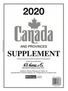 H E Harris Canada & Provinces 2020 Stamp Album Supplement