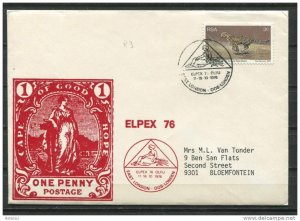South Africa 1976 Cover  Special Cancel Elpex 76