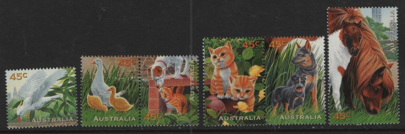 AUSTRALIA, 1558-1562, MNH, 1996-97, PETS