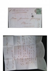 CMI) 1866. ENGLAND. PERSONALITY. ENVELOPE SENT TO MEXICO. FRONT AND BACK. XF