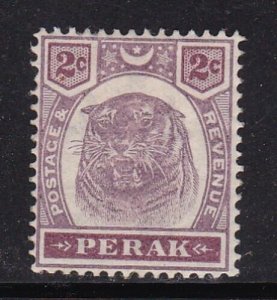 Album Treasures Malaya - Perak Scott # 48  2c  Tiger Head  Mint H