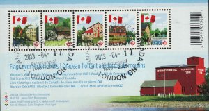 Canada 2010 Flag Over Mills Souvenir Sheet, #2350 Used
