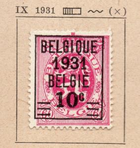 Belgium 1931 Early Issue Fine Mint Hinged 10c. Surcharged Optd 214328