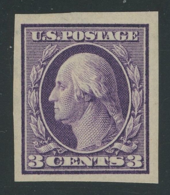 USA 345 - 3 cent Imperf Type I - Double Line Wmk - VF Mint never hinged