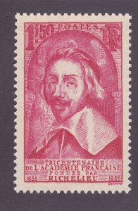 France 304 MNH 1935 1.50 Deep Rose Cardinal Richelieu Issue XF Scv $70.00