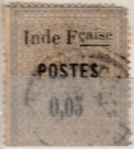 1903 French India Scott #- 24 Ovp't Inde Fcaise - POSTES & Surcharged 0,...