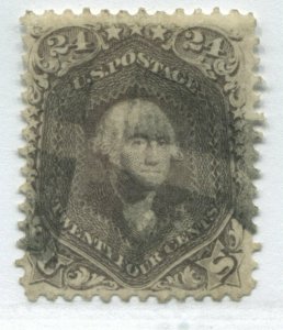 USA 1862 24 cents brown lilac used