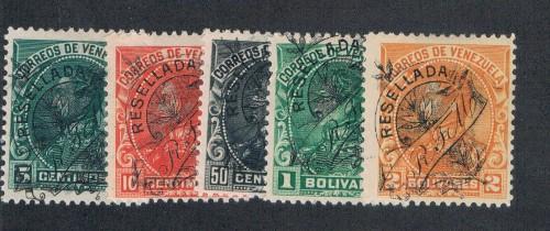 Venezuela 150-51;153-55 Used Simon Bolivar (V0284)