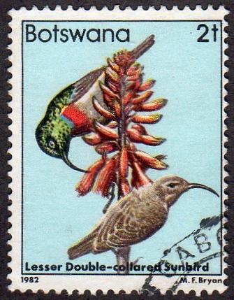 Botswana 304 - Used - 2t Sunbirds (1982) (cv $ 2.25) (2)