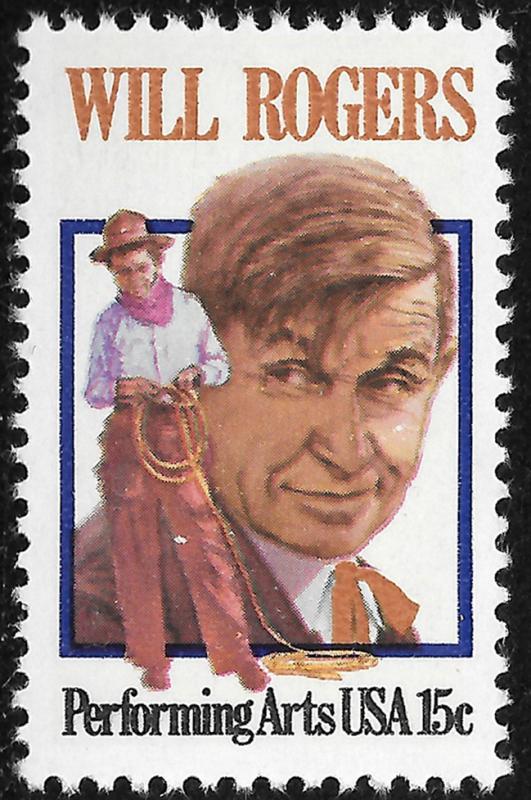 Scott 1801   15¢ Will Rogers MNH Single