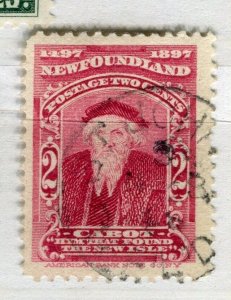 NEWFOUNDLAND; 1897 early QV Jubilee issue fine used 2c. value