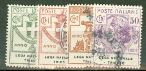 Italy Lega Nazionale Trieste Bolafi 42-45 used CV $400