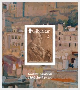 Gibraltar - Postfris/MNH - Sheet 150 years Gustavo Bacarisas 2022