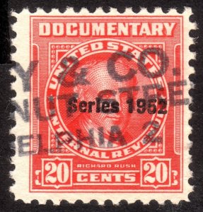 1952, US 20c, Documentary, Used, Sc R593