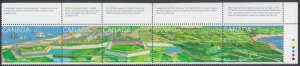 Canada - #1551a Fortress of Louisbourg 275th Anniversary Strip of Five - MNH