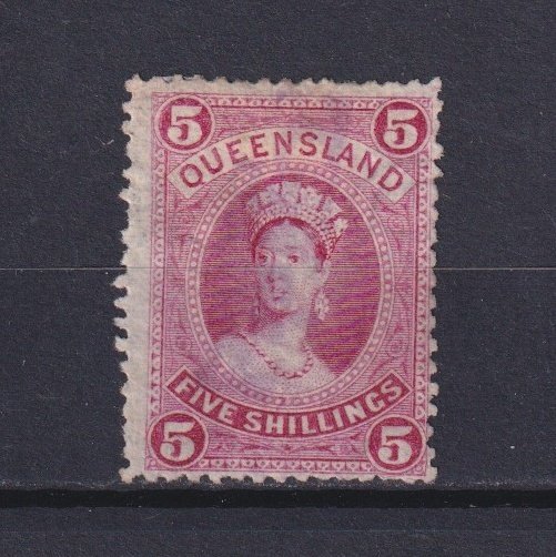 QUEENSLAND 1882, SG# 154, Queen Victoria, 5 shilling, Used