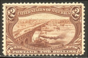 U.S. #293 Mint BEAUTY - 1898 $2 Trans Mississippi