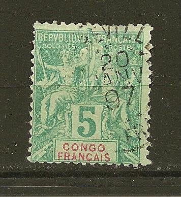 French Congo 21 Navigation & Commerce Used