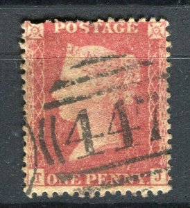 BRITAIN; 1850s early classic QV Penny Red issue fine used POSTMARK value