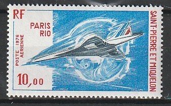 1976 St. Pierre and Miquelon - Sc C59 - MNH VF - 1 single - Concorde