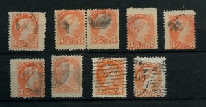? Large Jumbo margin 3 cent Small Queen lot used Canada