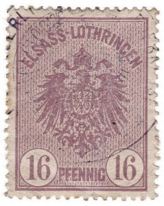 (I.B) Germany Revenue : Alsace-Lorraine Duty 16pf