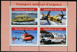 CHAD  2019 MEDICAL EMERGENCY SERVICE SET OF TWO  SHEETS  MINT NEVER HINGED