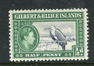 GILBERT ELLICE; 1938 early GVI Pictorial issue Mint hinged 1/2d. value